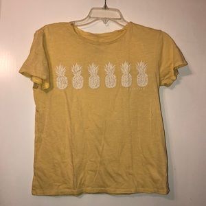 BillaBong Yellow With Pineapple Tee Shirt